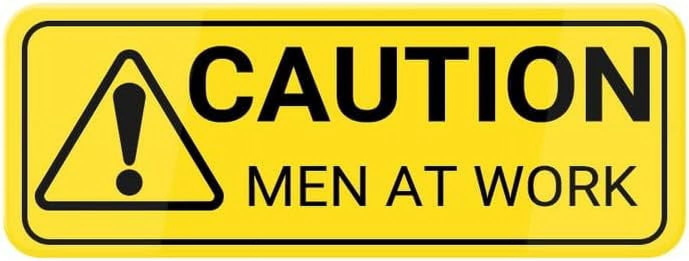 Acrylic Sign 3x10 Inch Caution Men At Work Sign Sign For Door Or Wall ...