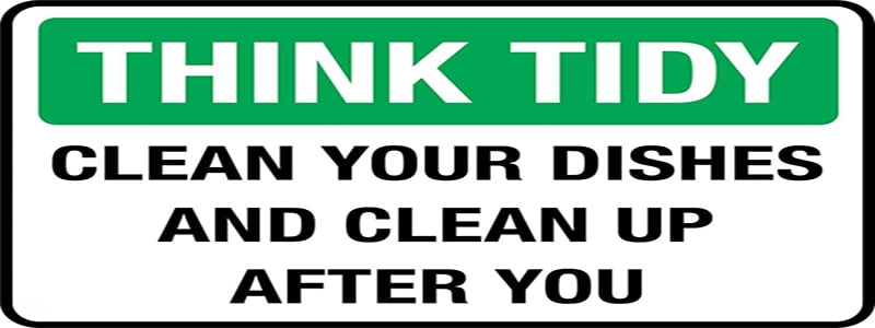 Acrylic Sign 3x10 Inch Clean Your Dishes And Clean Up Sign Stylish ...