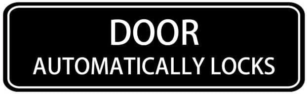 Acrylic Sign 3x10 Inch Door Automatically Locks Acrylic Signs For ...