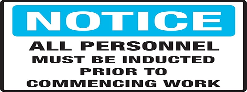 Acrylic Sign 3x10 Inch All Personnel Must Be Inducted Prior To ...