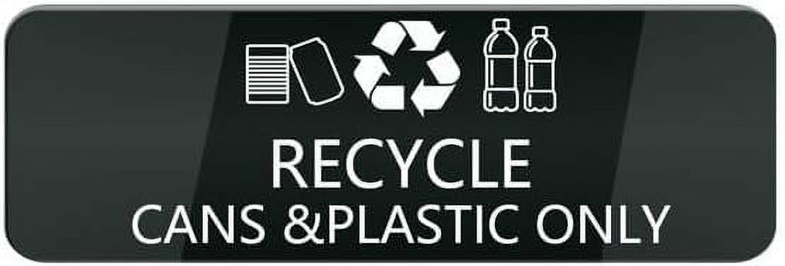 Acrylic Sign 3x8 Inch Acrylic Signs Recycle Cans Plastic Only Sign For ...