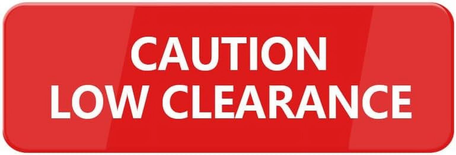 Acrylic Sign 3x8 Inch Caution Low Clearance Sign Acrylic Signs Safety ...