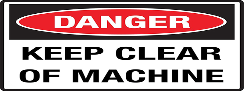 Acrylic Sign 3x8 Inch Danger Keep Clear Of Machine Small Rectangular ...