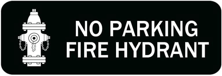 Acrylic Sign 3x8 Inch No Parking Fire Hydrant Sign For Door Acrylic ...