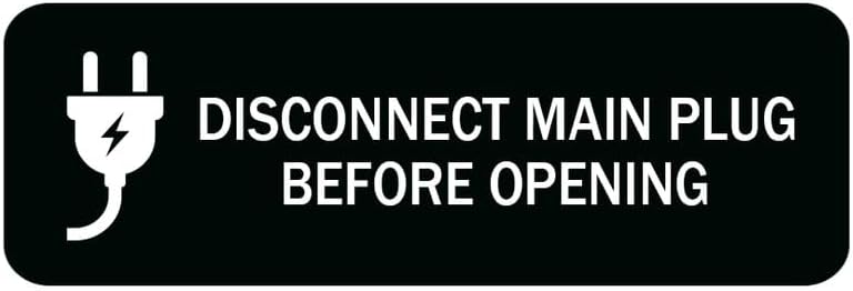 Kitchen Open Plug In/sign Acrylic Sign 3x8 Inch Strong Self Adhesive Acrylic Disconnect Main Plug ...