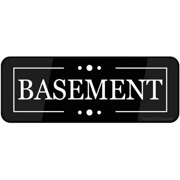 Acrylic Sign For Wall Door Labels Basement Room Decor, Indoor & Outdoor Signs For Home, Office, Work 9" X 3"