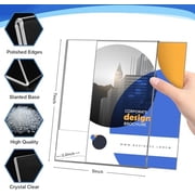 Acrylic Sign Holder 5x7 Inches, 13 Pack Clear Plastic Table Flyer Display Stand, L-Shape Vertical Menu Paper Holder Stand, Clear Picture Photo Flyer Display Stand for Restaurants, Store Fair,Office