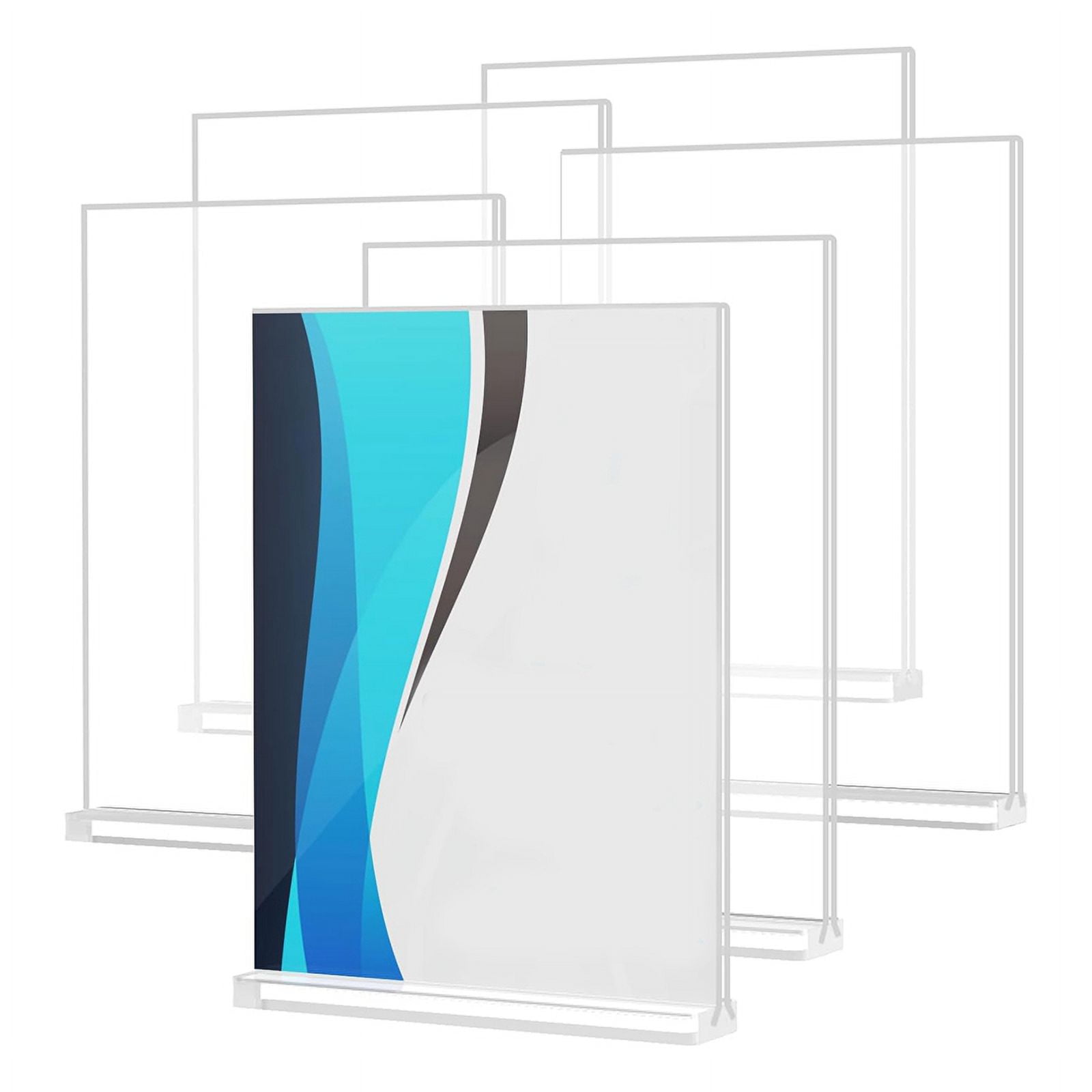 Acrylic Sign Holder 8.5 x 11, Sign Holder Clear Vertical 6 Pack, Menu ...