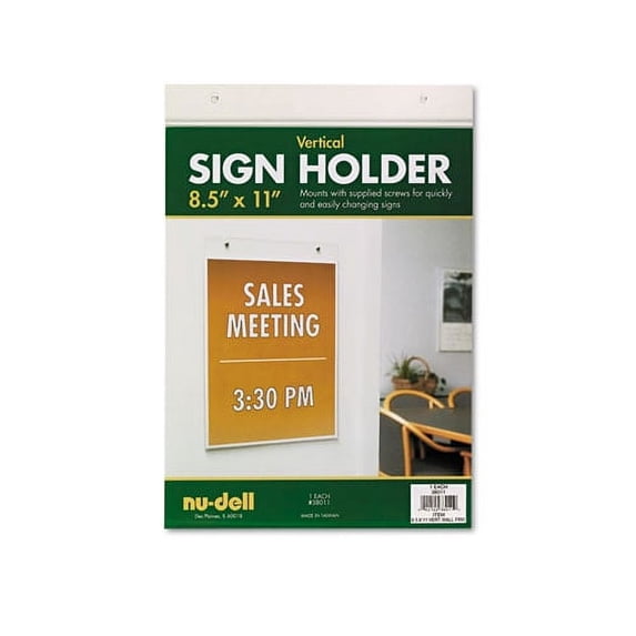 Acrylic Sign Holder, Vertical, 8 1/2 X 11, Clear | Bundle of 10 Each