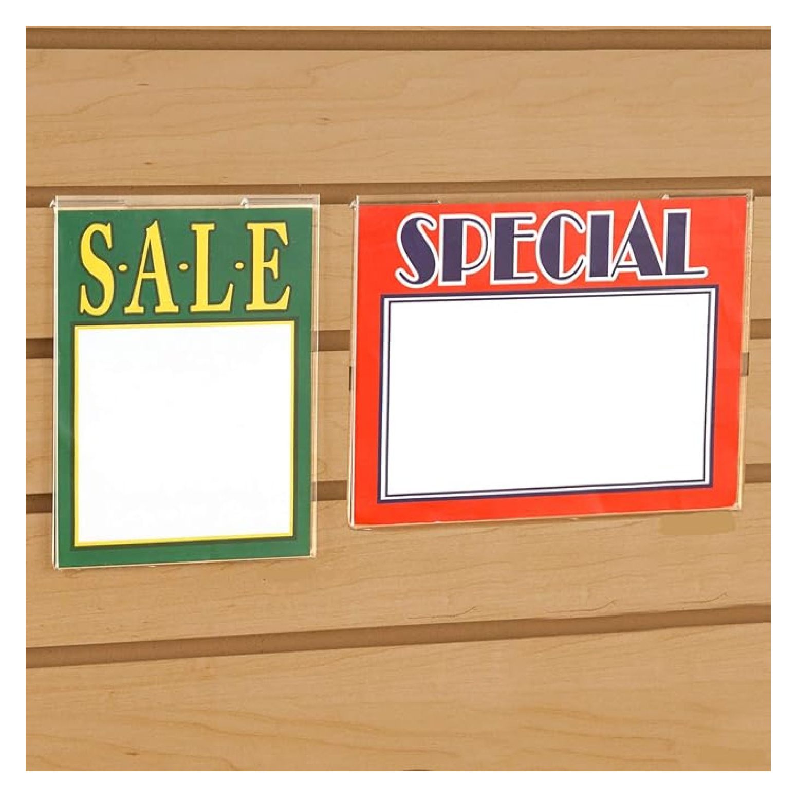 Acrylic Sign Holders for Slatwall & Gridwall, Horizontal Landscape, 5.5 ...