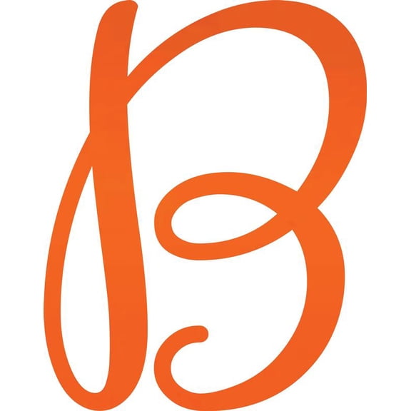 Acrylic Sign Letters,Wedding B Script, 2'' Tall Fluorescent Orange Alphabet