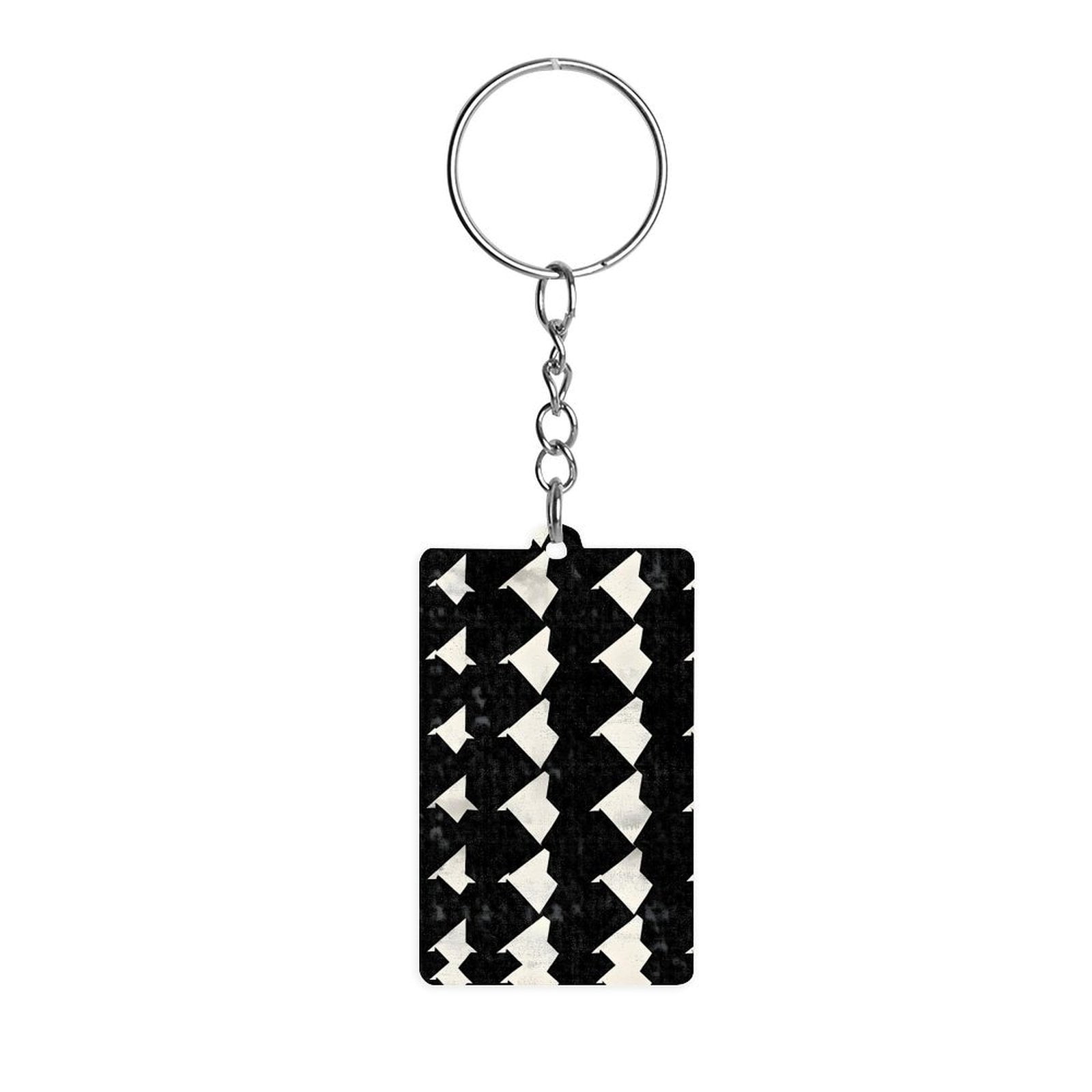 Houdsooth Key Rings Acrylic Single-Sided Key Ring 1.2×2in Hardness, Light Weight ...