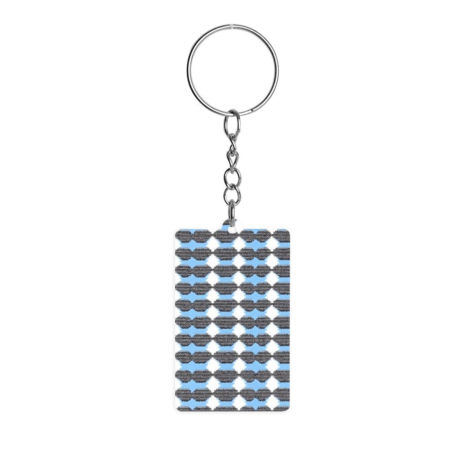 Houdsooth Key Rings Acrylic Single-Sided Key Ring 1.2×2in Hardness, Light Weight ...