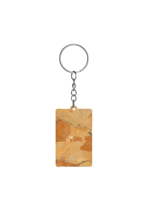 Acrylic Single-Sided Key Ring 1.22in Hardness, Light Weight, Comfortable Wearing Used To Go Out Shopping And Play And Other Occasions SandyBrown Marble_1