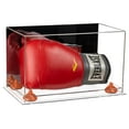 thumbnail image 1 of Acrylic Single or Double Boxing Glove Display Case with Mirror, Orange Risers and Clear Base (A011-OR), 1 of 2
