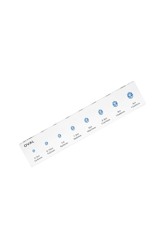 Acrylic Sizer Gauge Jewelry Measurement Tool for Gemstones & Wedding Bands
