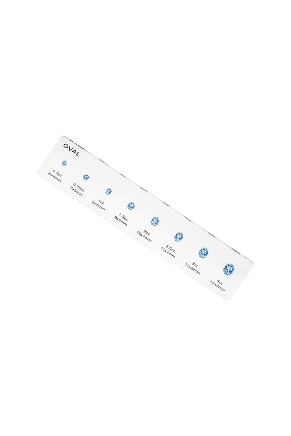 Acrylic Sizer Gauge - Precise Jewelry Measurement Tool for Gemstones & Wedding Bands