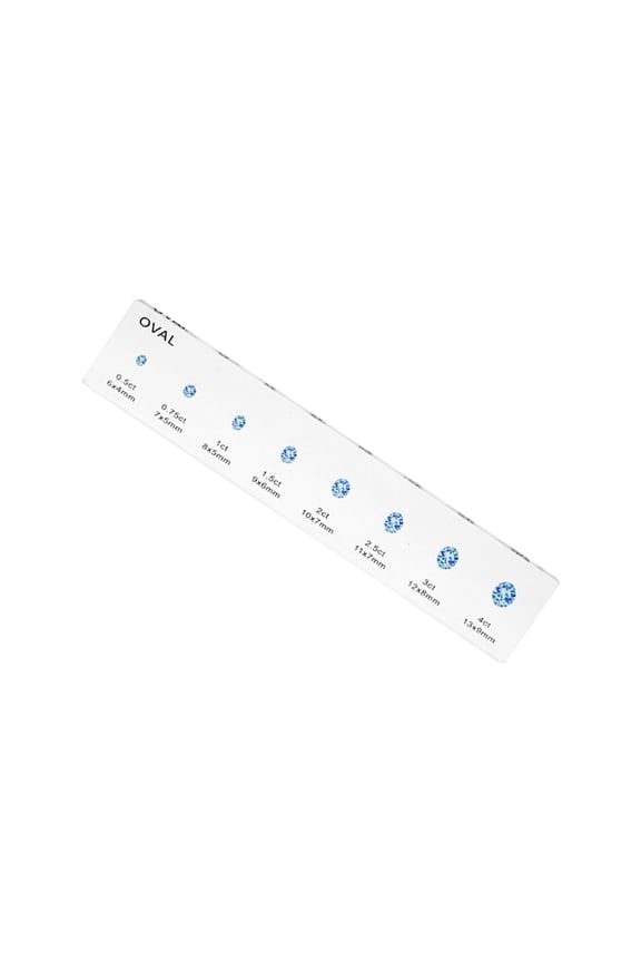 Acrylic Sizer Gauge - Precise Jewelry Measurement Tool for Gemstones & Wedding Bands