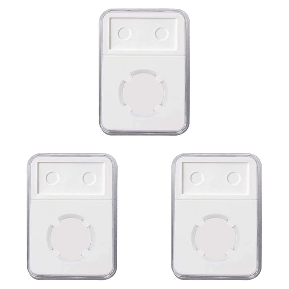 Acrylic Slab Display Holder 3-Pack for Coins Medals Collectibles, Flat Edge Four-Point Protector Storage Case with High-Transparency, Stackable for Old Memorabilia, Sizes 20.5/33/38, By Harlik