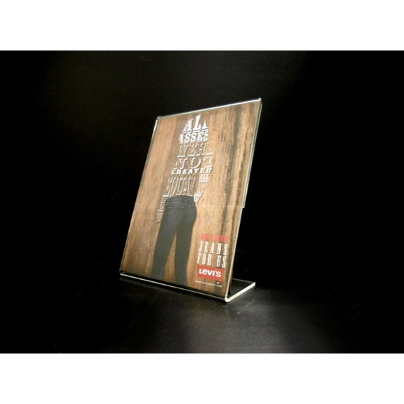 Acrylic Slant Back Display Sign Holder 5" x 7" (Pack of 20) (Sign, Display, Graphic, Advertising, Marketing)