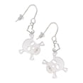 thumbnail image 1 of Acrylic Small Clear Skull Heart French Earrings, 1 of 4