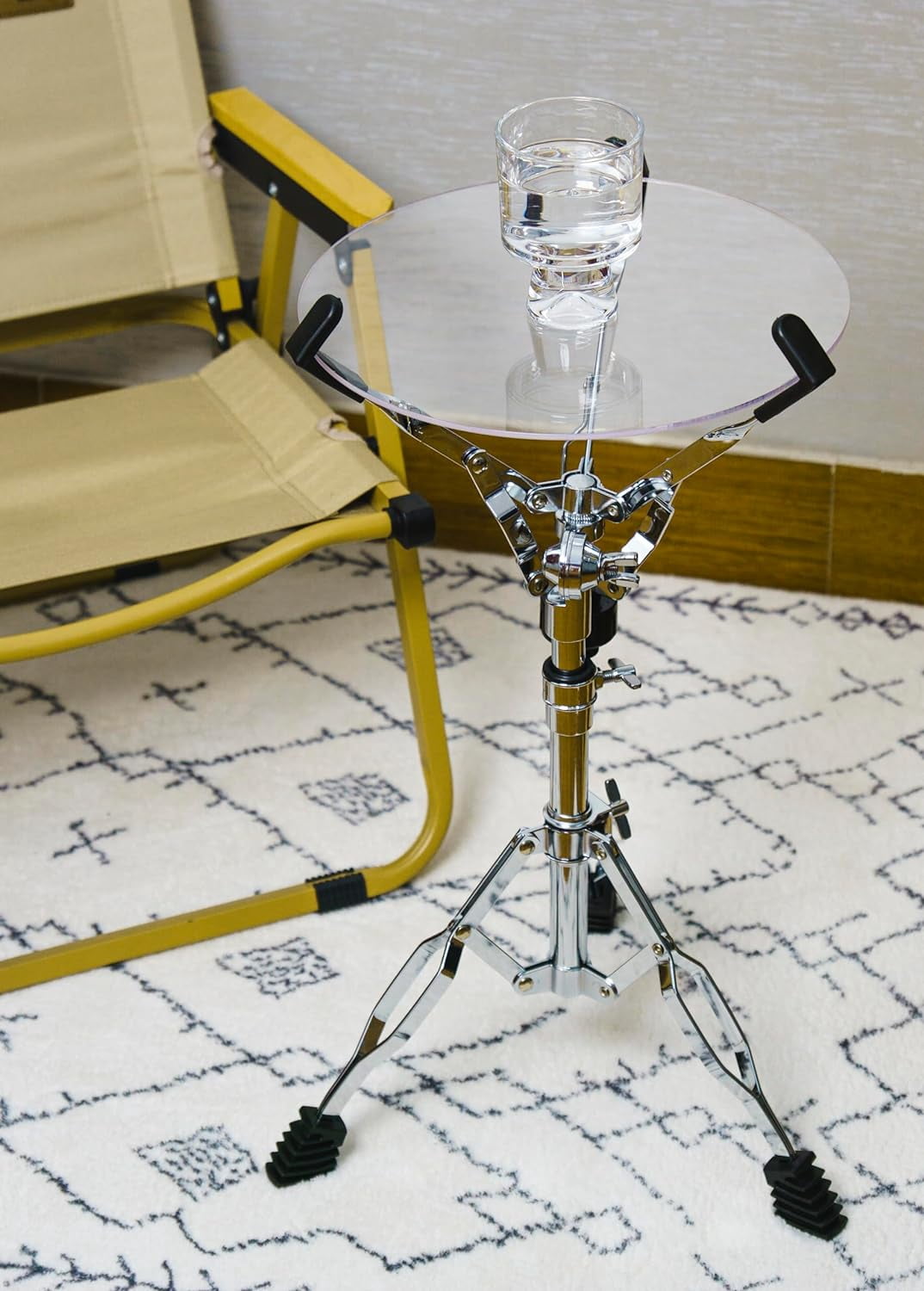 Acrylic Small Drink Table – Portable Cocktail and Side Table – Modern ...