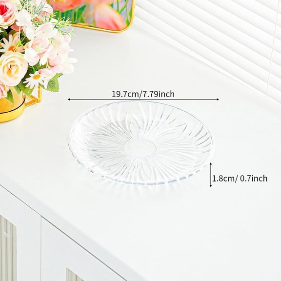 Acrylic Snack Dish Crystal Style Clear Plastic Tray for Bar KTV Melon Seeds Candy Holder