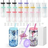 Acrylic Snow Globe Tumbler – Acrylic Snowglobe Cups with Pre-Drilled ...