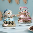thumbnail image 1 of Acrylic Snowman Decor Modern Home Decoration Desktop Figurine Holiday Ornament Warm Ambient Light for Living Room Study Office Festive Season Decorations, 1 of 1