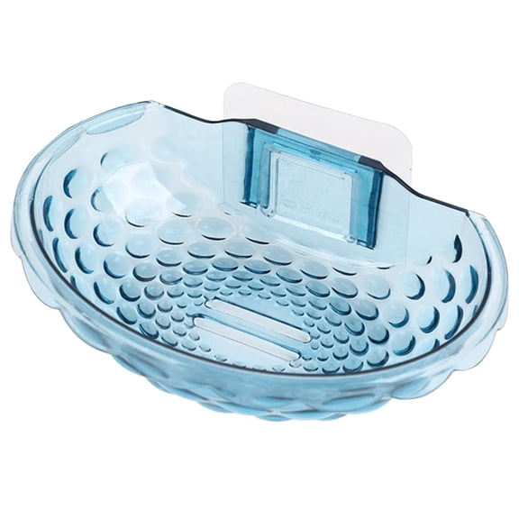 Acrylic Soap Dish, Draining Rack Transparent Soap Holder, Non Slip Easy Clean Soap Box For Shower Bathroom Kitchen Countertop (Light Blue)