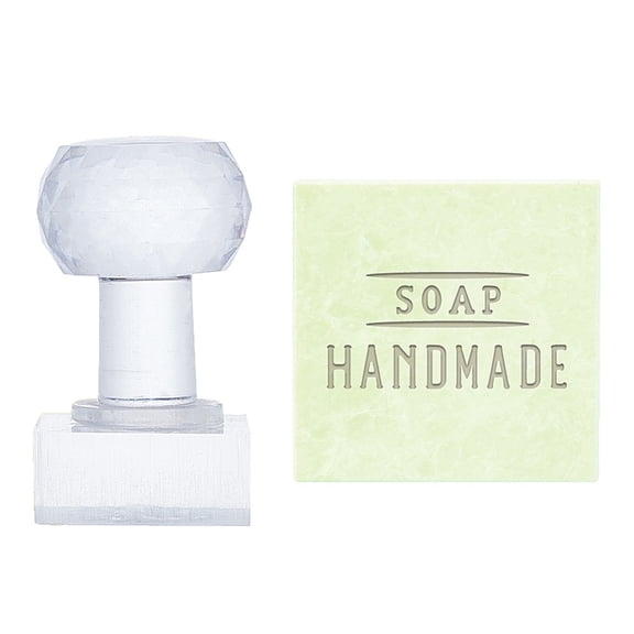 Acrylic Soap Stamp Rectangular Handmade for Handmade Soap Cookie Clay Pottery Stamp Biscuits Gummier Making Projects