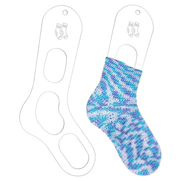 Acrylic Socks Template Clear 359x200x3mm Hole: 10mm