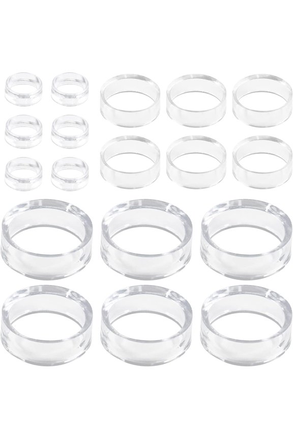 Acrylic Sphere Stand, Clear Ball Stand, Round Spheres Display Stands for Golf Ball, Crystal Ball, Baseball, Softball, Marbles, (6Small+6Medium+6Large)