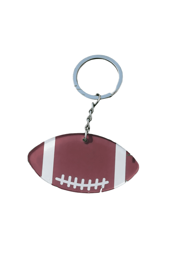 Acrylic Sports Ball Keychains 2-Pack, 3D Printed Athletic Bag Tags for Baseball Basketball Football Soccer Volleyball, Team Spirit Accessories for Kids and Coaches, Set of 2