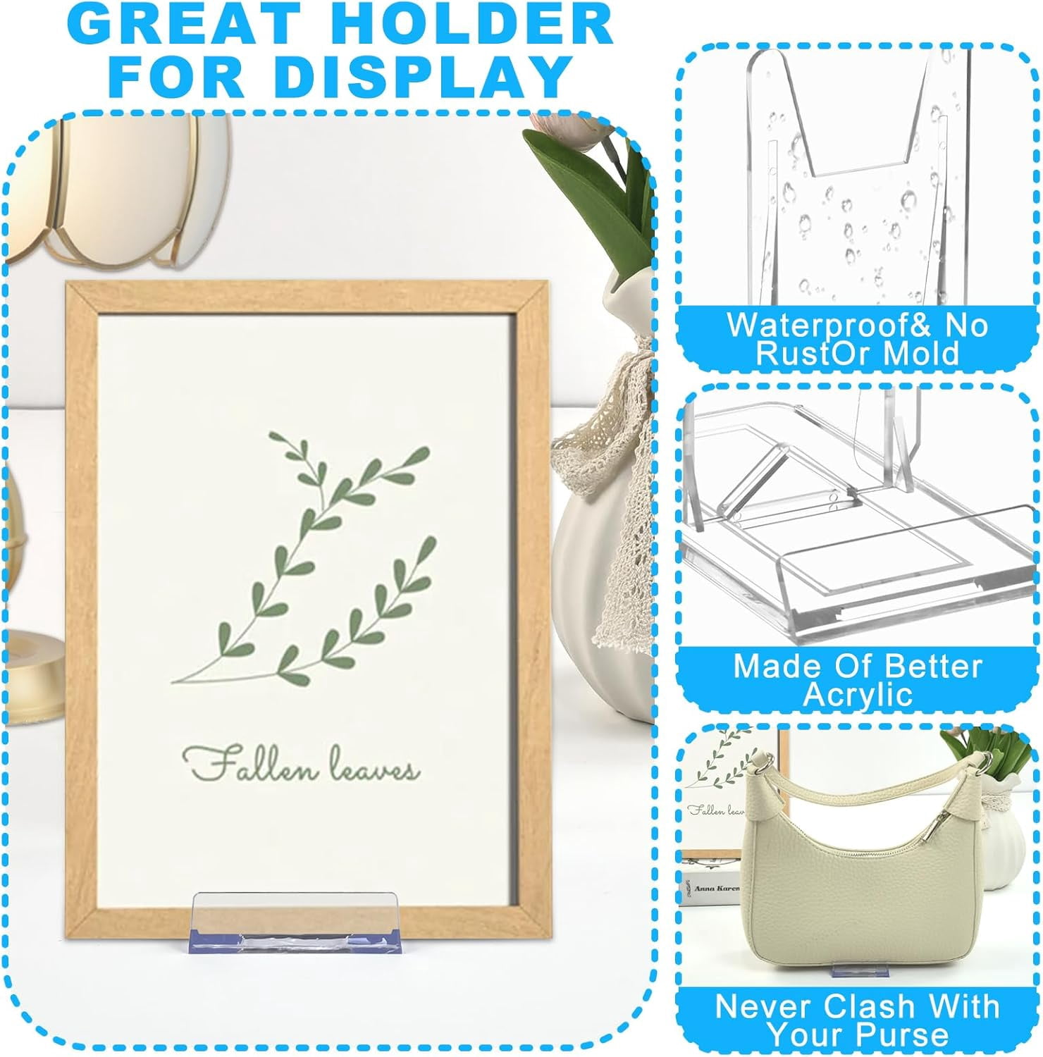 Acrylic Stands For Display, Acrylic Easel Stand for Display Adjustable ...