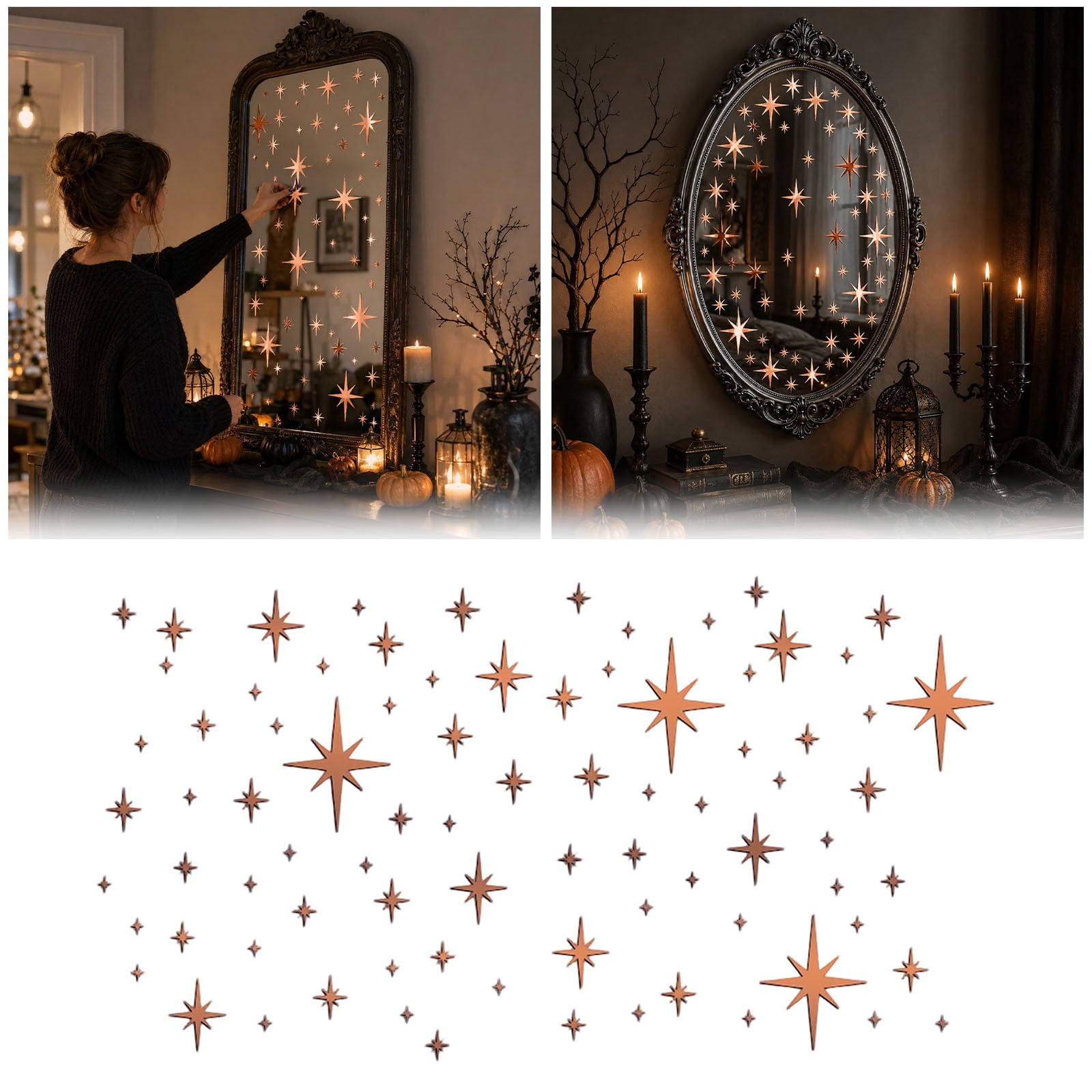 Acrylic Star Decals Self Adhesive Mirror Stars, 6 Inch Acrylic, Peel ...