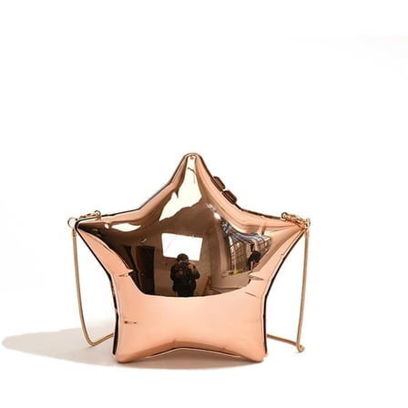 Acrylic Star Shape Crossbody Bag for Women Kawaii Y2k Star Messenger Bag with Chain Cute Glossy Star Purse Decoration
