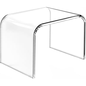 Acrylic Step Stool,Acrylic Stools,Clear Step Stool with Non-Slip for Bathroom,Holds Up to 250lbs(No Non-Slip Stool, Pack of 1)