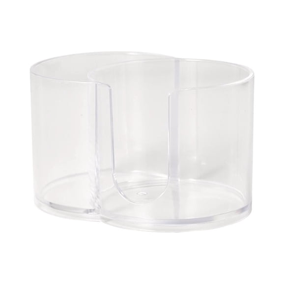 Acrylic Storage Box Bathroom Jar Makeup Organizer Cotton Round Pad Holder X