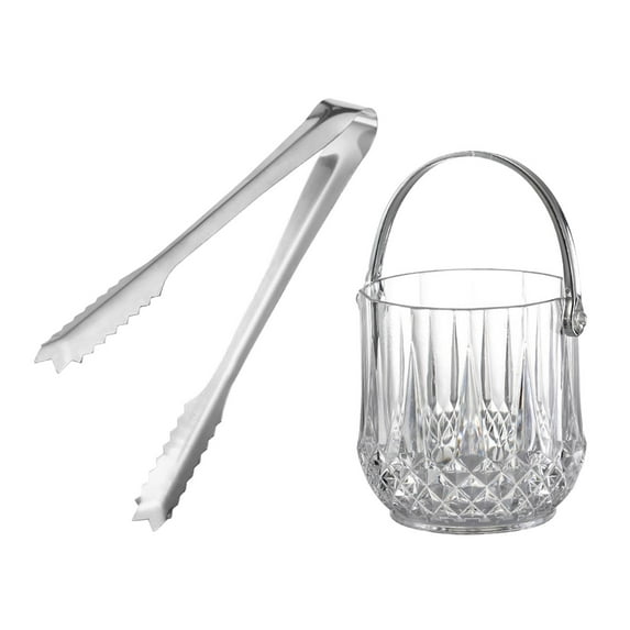 Acrylic Storage Tub, Drinks , Champagne Beer Chiller, Bucket, Party Beverage Bin for Beer Bottles Home Cocktail Parties , Clear Round