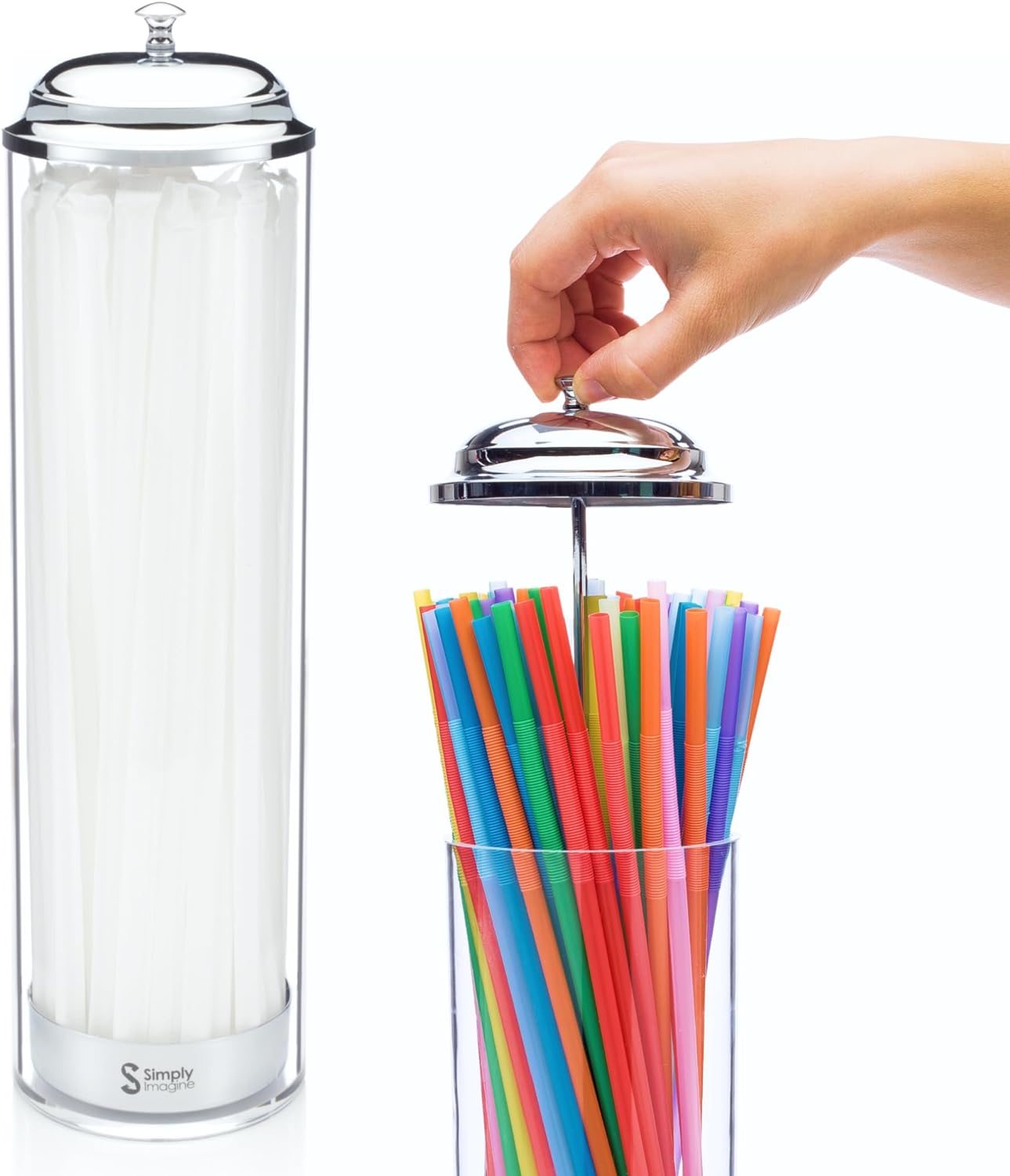 Acrylic Straw Holder 13 Tall Drinking Straw Dispenser for Smoothie
