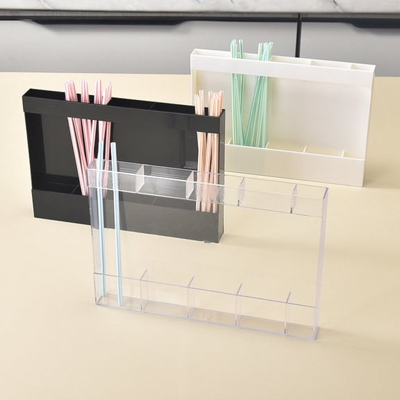 Acrylic Straw Storage Box Organizer – Clear Countertop Straw Dispenser, Dustproof Kitchen Bar Coffee Station Accessory, Space-Saving Holder for Home Cafe Restaurant