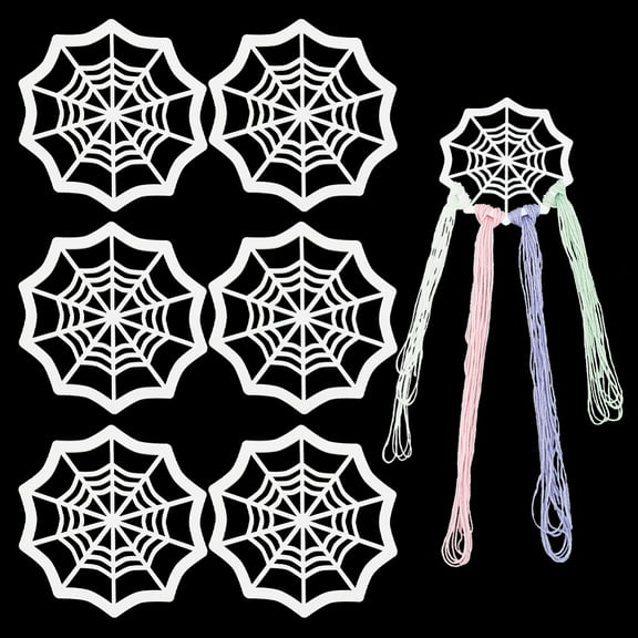 Acrylic String Storage Knitting Holder Spider Web White 80.5x79x3mm