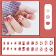 thumbnail image 1 of Acrylic Striped On Nails for Women and Girls Full Set 24 with Glue Design Nail Tips Kit, 1 of 7