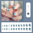 thumbnail image 1 of Acrylic Striped On Nails for Women and Girls Full Set 24 with Glue Design Nail Tips Kit, 1 of 7
