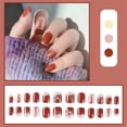 thumbnail image 1 of Acrylic Striped On Nails for Women and Girls Full Set 24 with Glue Design Nail Tips Kit, 1 of 7