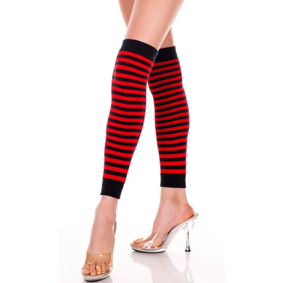 Acrylic Striped Thigh Hi Nylon Leg Warmer Costume Hosiery