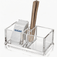 thumbnail image 1 of Acrylic Sugar Packet Holder Tea Bag Organizer Coffee Stirrers Condiments Caddy Dispenser for Countertop Coffee Bar Restaurant, 1 of 6