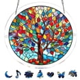 thumbnail image 1 of Acrylic Sun Catcher, Stained Glass Big Tree Puzzle, Uniquely Shaped Puzzle, Perfect Birthday Gift, Wall Art Room Decor (7.4In), 1 of 5