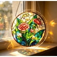 thumbnail image 1 of Acrylic Suncatcher Puzzle, Colorful Carnation Suncatcher - 7.5 Inch Stained Glass Window Hanging Sun Catcher Garden Decor, DIY Suncatcher Kits for Adults, 1 of 10